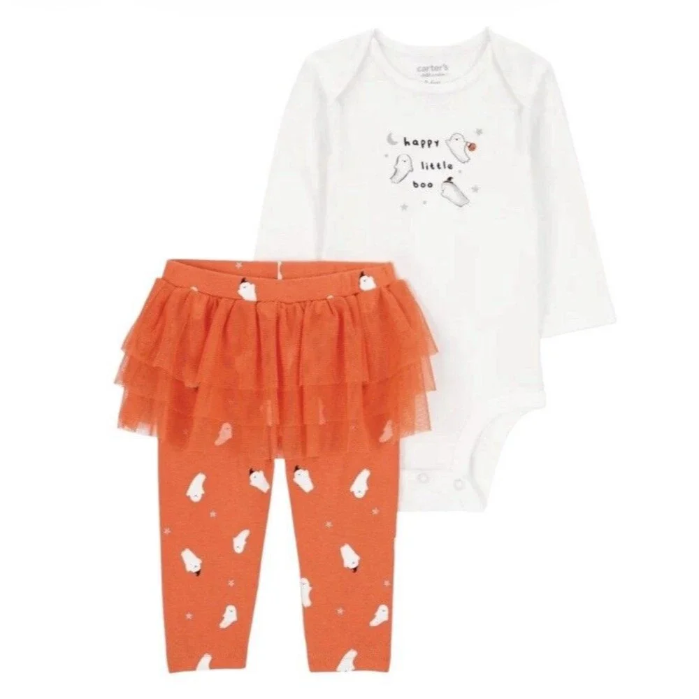 Carter's Child of Mine Baby Girl Halloween Outfit 2-Piece Set Size Newborn(0M)